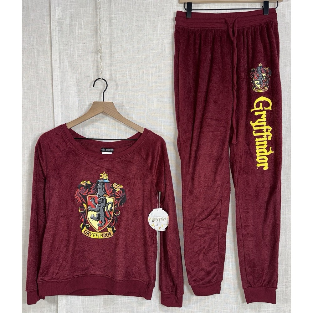 NWT Harry Potter‎ Gryffindor Junior's Pajama Set Fleece PJammy PJs Size S Small